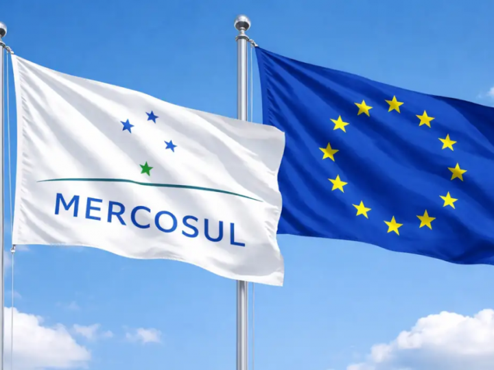 Acordo Mercosul–UE entra em vigor e zera tarifas de 80% das exportações a Europa