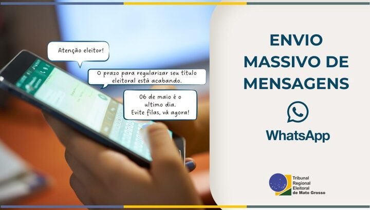 TRE passa a enviar avisos pelo WhatsApp para alertar eleitores sobre prazos e pendências