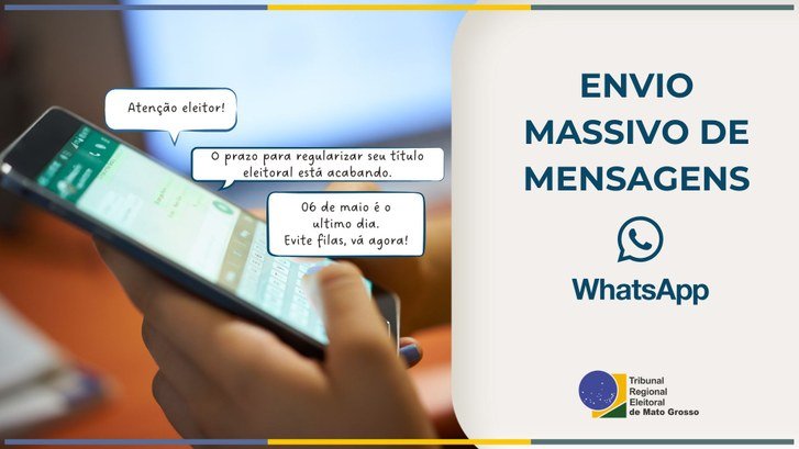 TRE passa a enviar avisos pelo WhatsApp para alertar eleitores sobre prazos e pendências