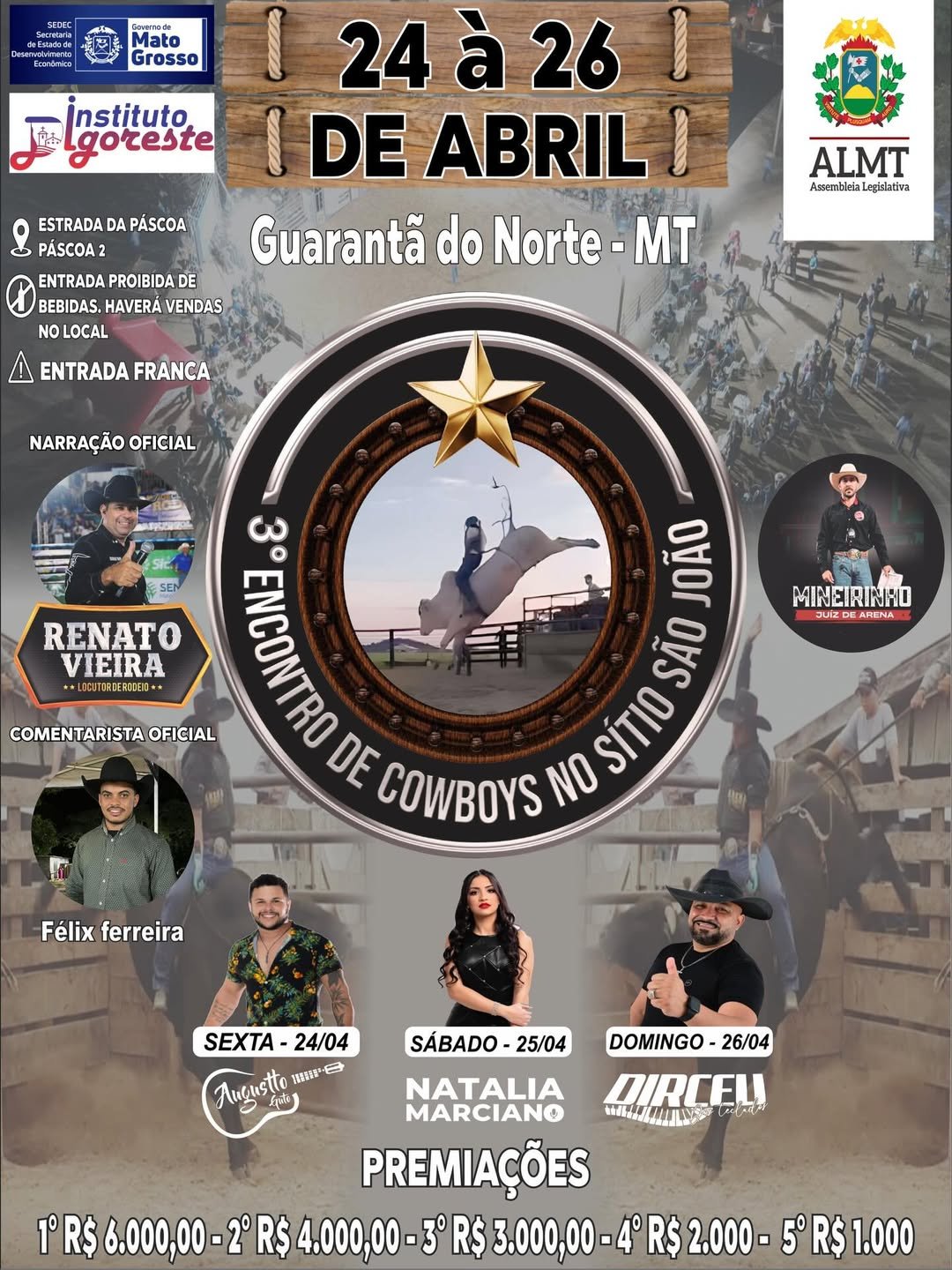 Encontro de Cowboys no Sítio São João promete três dias de rodeio, shows e tradição