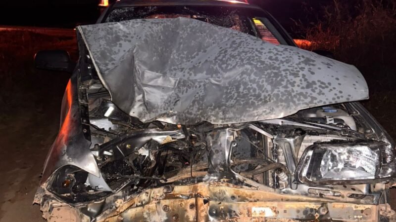 Grave acidente entre moto e carro deixa jovem em estado crítico na BR-163 em Matupá