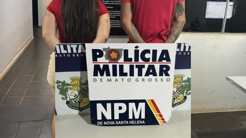 Casal é preso suspeito de tráfico e ligação com facção criminosa em Nova Santa Helena