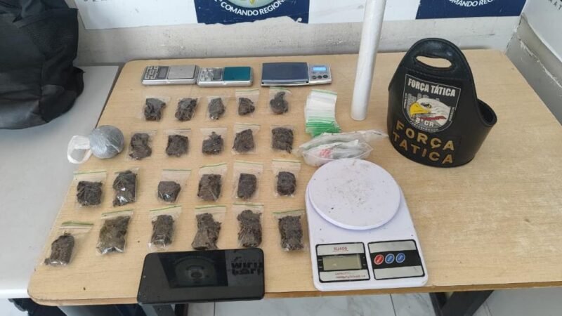 Suspeito com histórico criminal é preso com drogas e balanças de precisão em MT