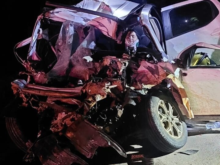 Mulher dorme no volante e colide frontalmente com carreta na MT-208 em Carlinda