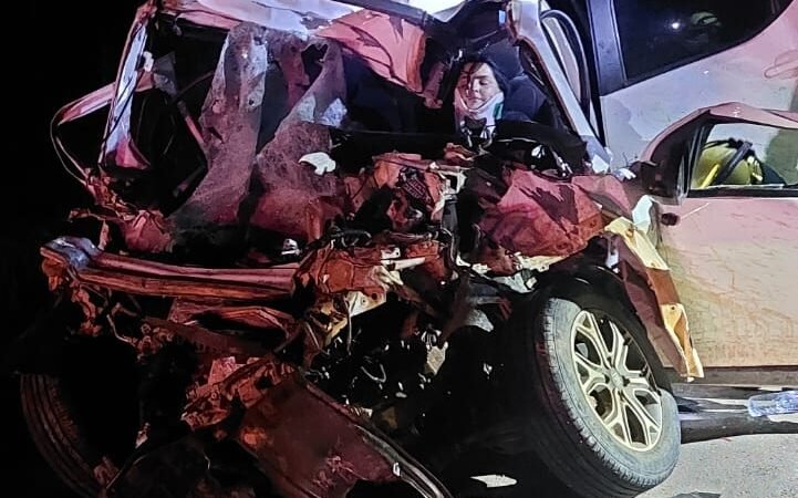 Mulher dorme no volante e colide frontalmente com carreta na MT-208 em Carlinda