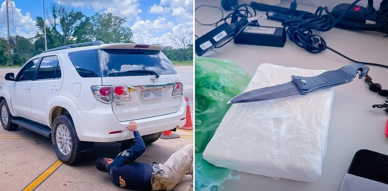 Fiscalização resulta em apreensão de droga e prisão de suspeitos