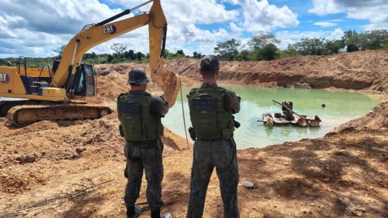 Companhia Ambiental da PM fecha garimpo ilegal e apreende equipamentos em Nova Guarita