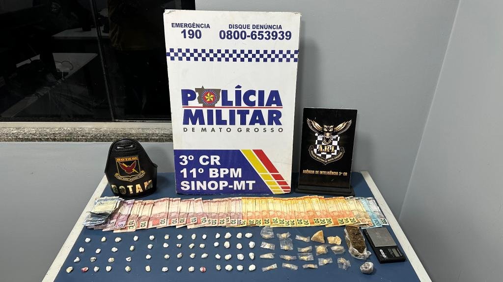 Tentativa de fuga, cerco policial e drogas apreendidas: ação da Rotam termina com prisão