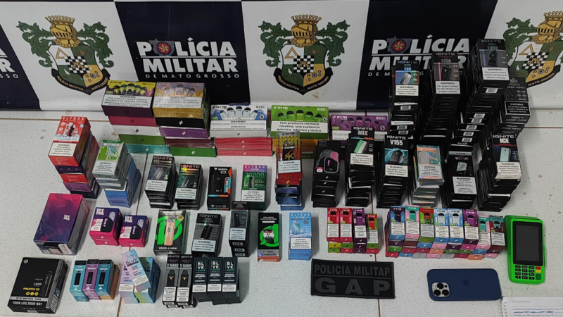 Polícia apreende quase 300 cigarros eletrônicos e desmonta esquema de venda ilegal