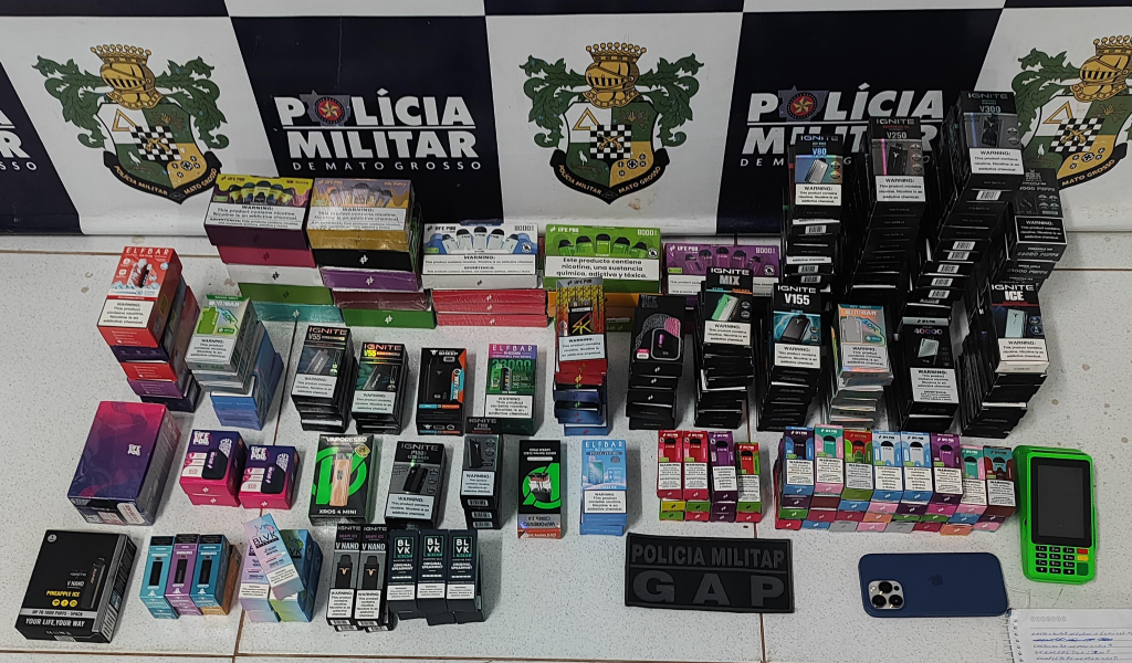 Polícia apreende quase 300 cigarros eletrônicos e desmonta esquema de venda ilegal