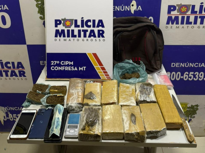 Quadrilha é presa com 10 tabletes de droga após denúncia de movimentação suspeita