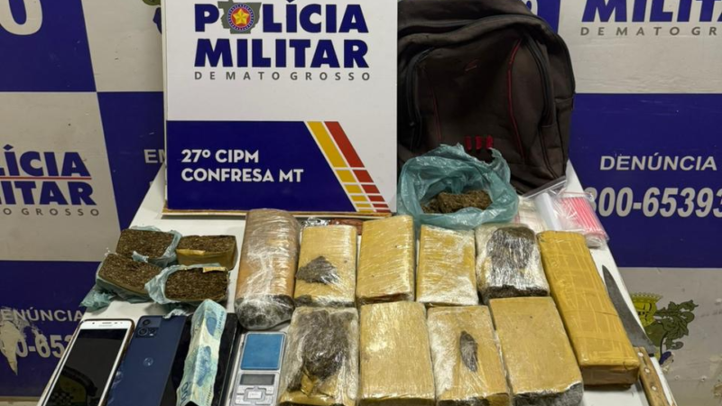Quadrilha é presa com 10 tabletes de droga após denúncia de movimentação suspeita