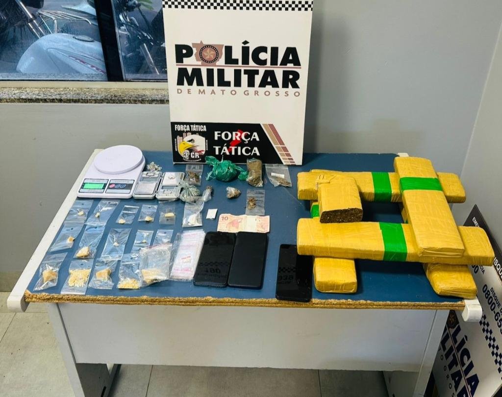 Casal invade apartamento, transforma em boca de fumo e acaba preso com arsenal de drogas