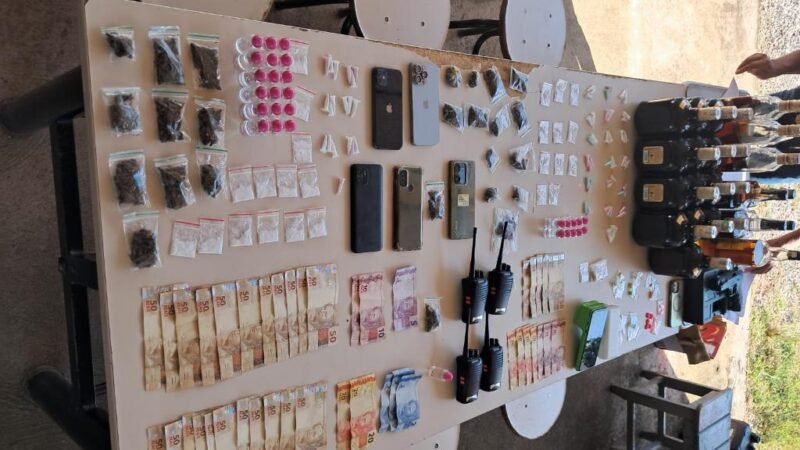 Festa ligada a facção termina com 37 detidos e apreensão de drogas e bebidas