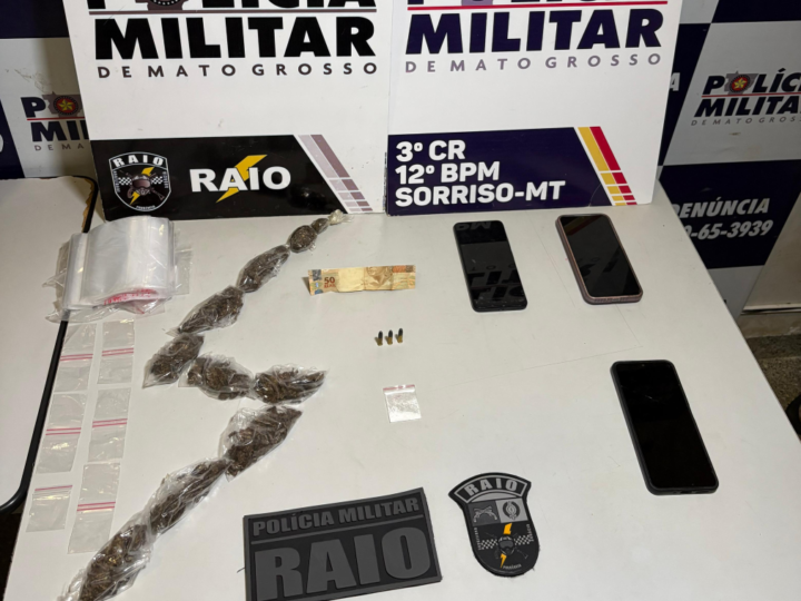 Ação da PM prende quatro suspeitos e apreende drogas e munições em operação