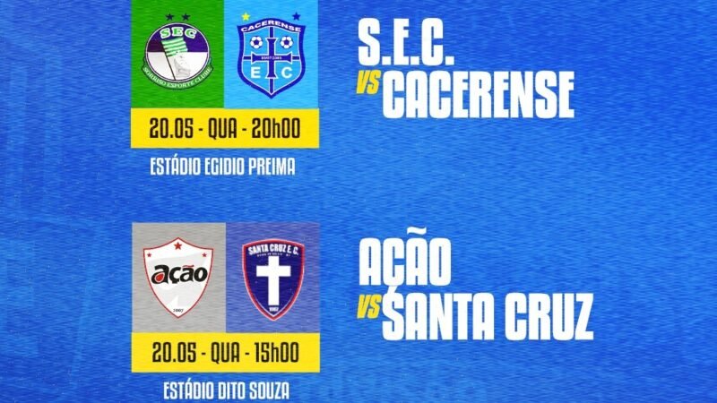 Quartas de final do Mato-grossense 2ª Divisão movimentam rodada decisiva nesta quarta-feira