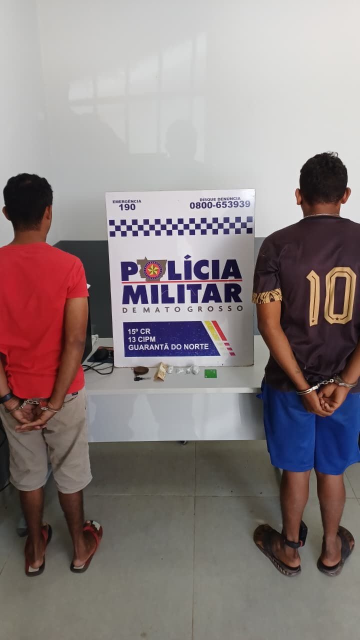 Suspeitos são presos em Guarantã do Norte com drogas após ação da inteligência da PM