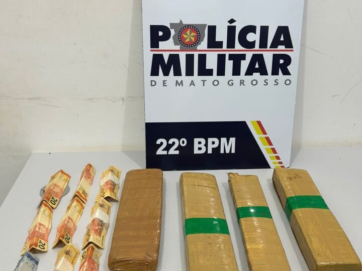 Denúncia anônima leva PM a apreender cerca de 4 kg de drogas escondidas em Peixoto de Azevedo