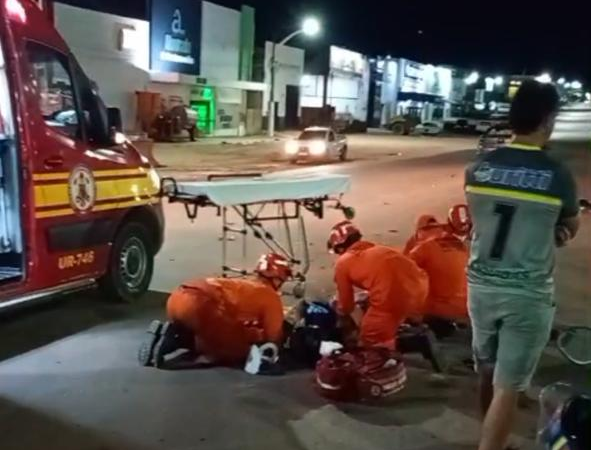 Motociclista sofre suspeita de múltiplas fraturas após grave colisão e mobiliza bombeiros em Guarantã do Norte
