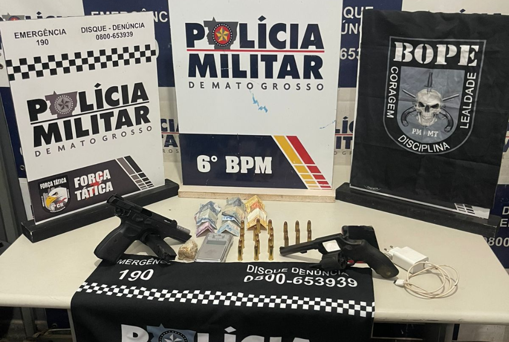 Cinco suspeitos são detidos com armas, munições e drogas durante ação policial
