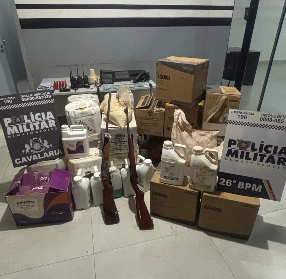 Quadrilha do agronegócio é presa com armas, rádios e defensivos roubados em operação policial