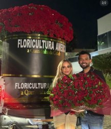 Prefeito viralizar com super buquê em MT