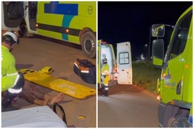 Ciclista é atropelado por moto em MT