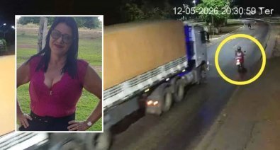 Carreta invade pista e mata motociclista atropelada em MT; vídeo