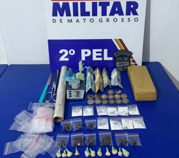 Polícia prende quatro suspeitos e apreende drogas, dinheiro e moto adulterada em Nova Monte Verde
