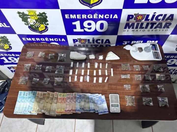 Jovem é presa com dezenas de porções de drogas após tentativa de fuga