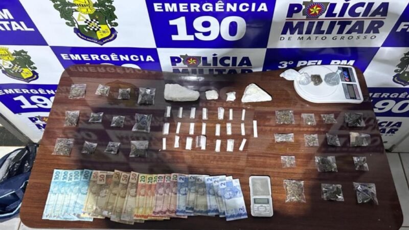 Jovem é presa com dezenas de porções de drogas após tentativa de fuga