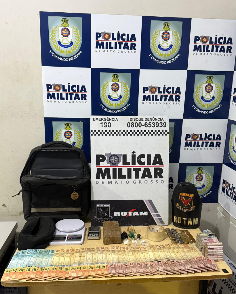 Fuga desesperada termina mal: suspeito é cercado e polícia encontra dinheiro e drogas dentro de casa