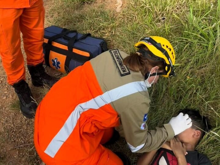 Criança é atingida por anzol no rosto durante pesca e é socorrida pelos bombeiros