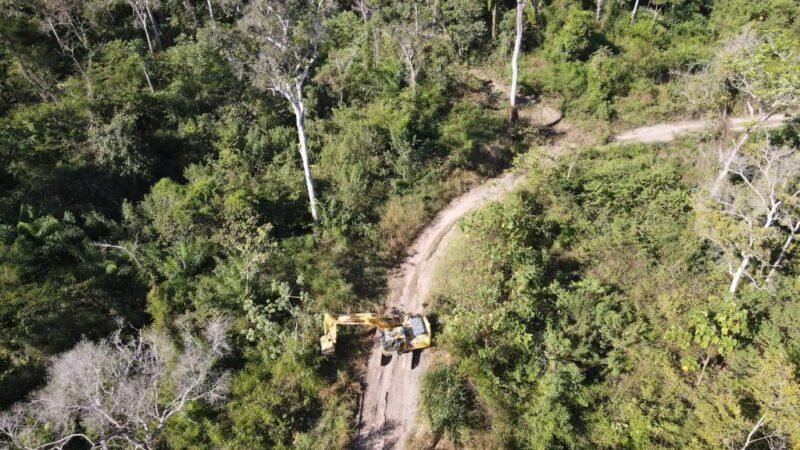 Operação ambiental fecha garimpo ilegal em funcionamento e prende responsável por área desmatada em Novo Mundo