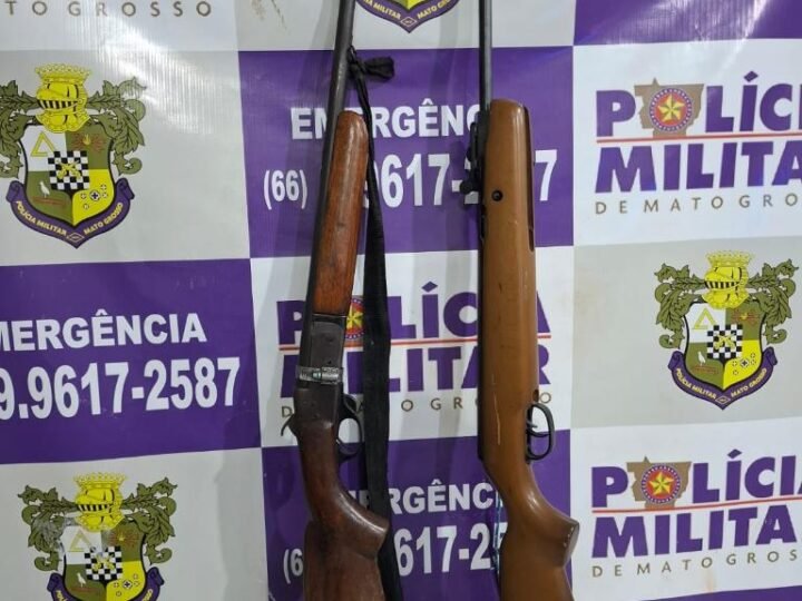 Mulher foge de agressões e suspeito acaba preso com armas em zona rural