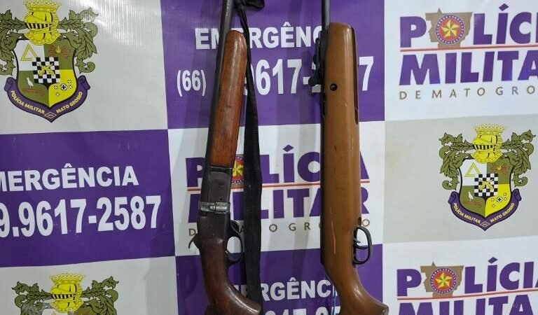 Mulher foge de agressões e suspeito acaba preso com armas em zona rural
