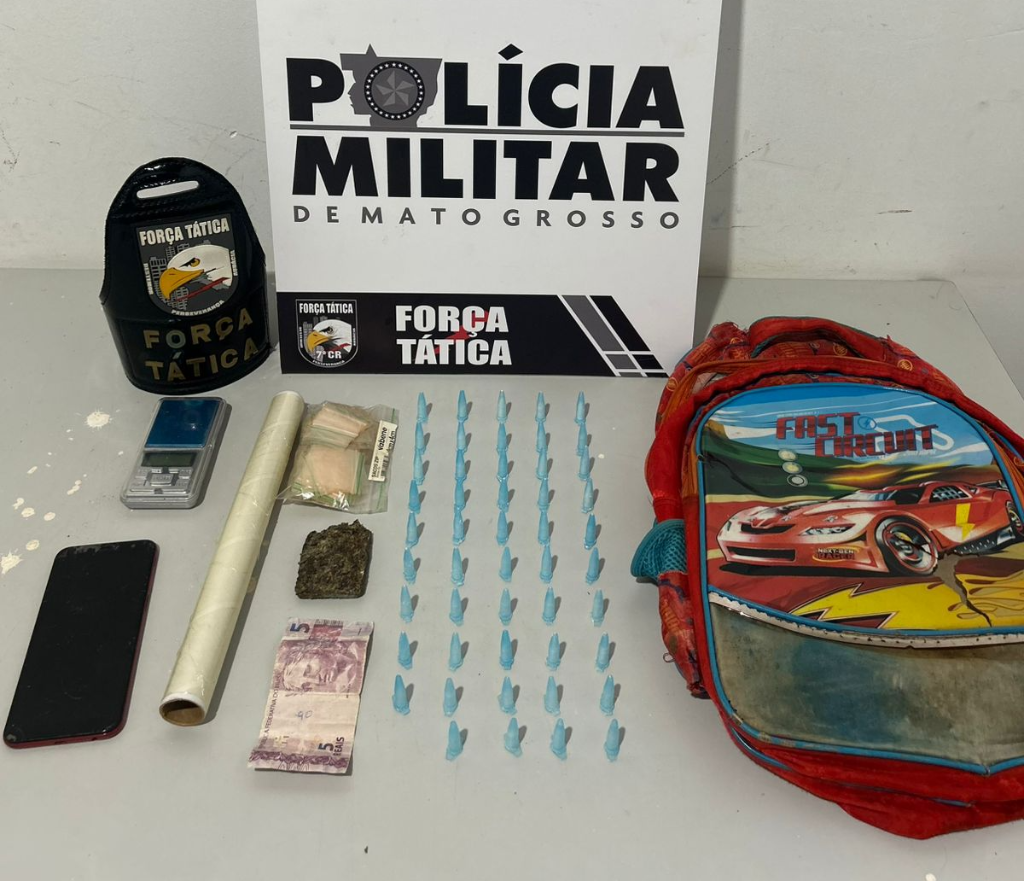 TRÁFICO EM DOIS PONTOS! Força Tática prende dupla e apreende drogas prontas para venda em ações consecutivas