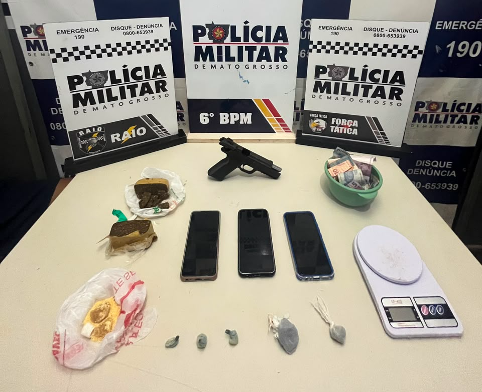 Dupla ligada à facção é detida com arma e drogas durante operação policial