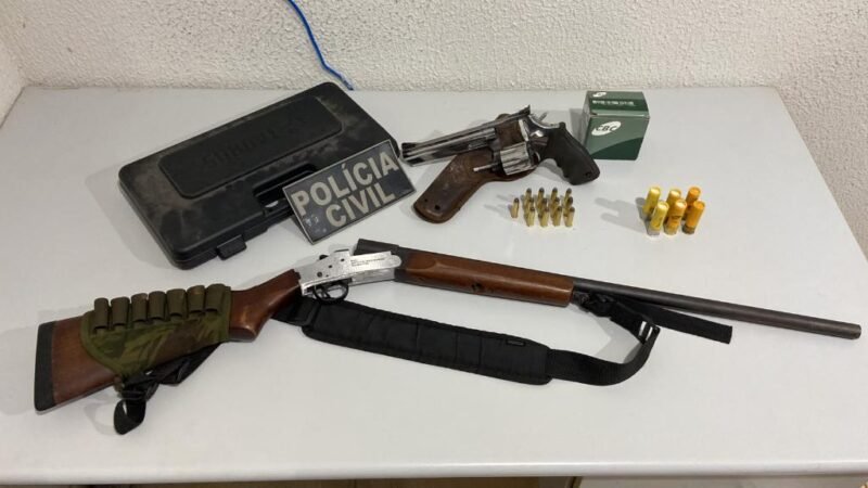 Após ameaças de morte, homem é preso com armas e munições durante operação policial