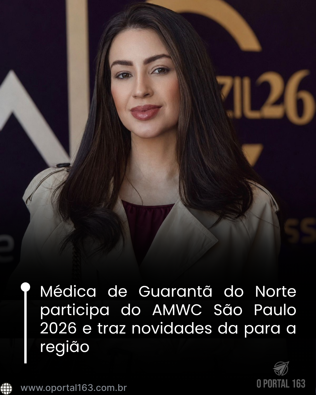 Médica de Guarantã do Norte participa do AMWC São Paulo 2026 e traz novidades da para a região