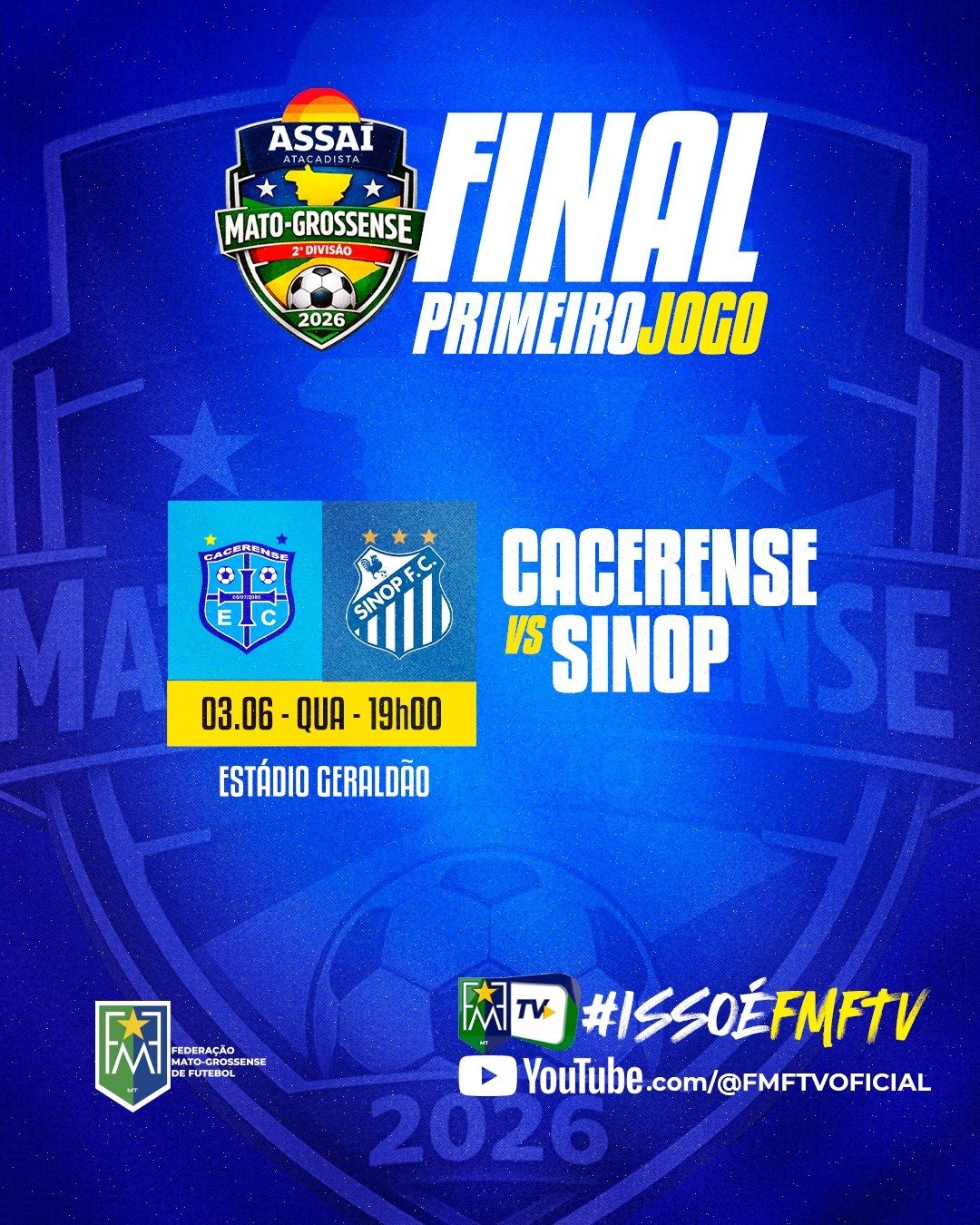 Cacerense e Sinop iniciam disputa pelo título da 2ª Divisão do Mato-grossense 2026