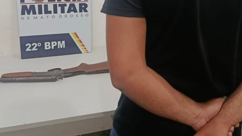 SANGUE NA BOCA E ARMA NA CABEÇA! Homem volta bêbado para casa, espanca esposa e faz ameaça caso fosse preso em Peixoto de Azevedo