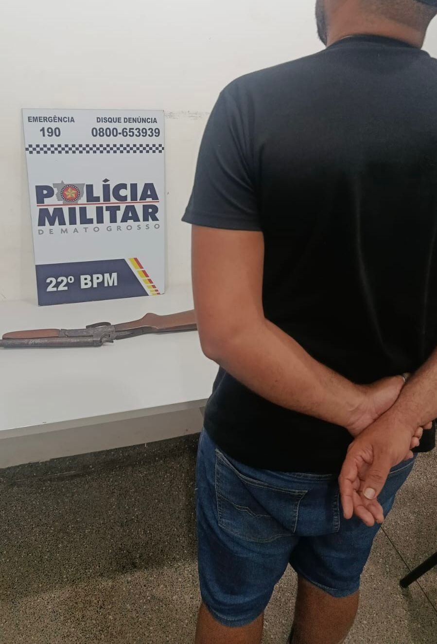 SANGUE NA BOCA E ARMA NA CABEÇA! Homem volta bêbado para casa, espanca esposa e faz ameaça caso fosse preso em Peixoto de Azevedo