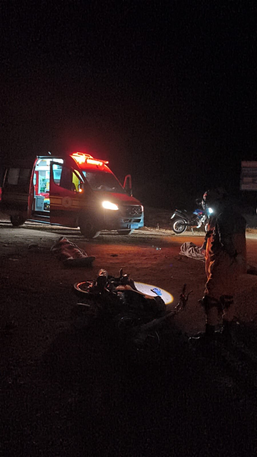 Tragédia na madrugada: acidente com motocicleta deixa dois mortos na BR-163 no nortão de MT 