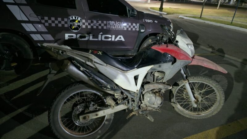 Moto roubada é recuperada após abordagem e condutor acaba preso em flagrante em Guarantã do Norte