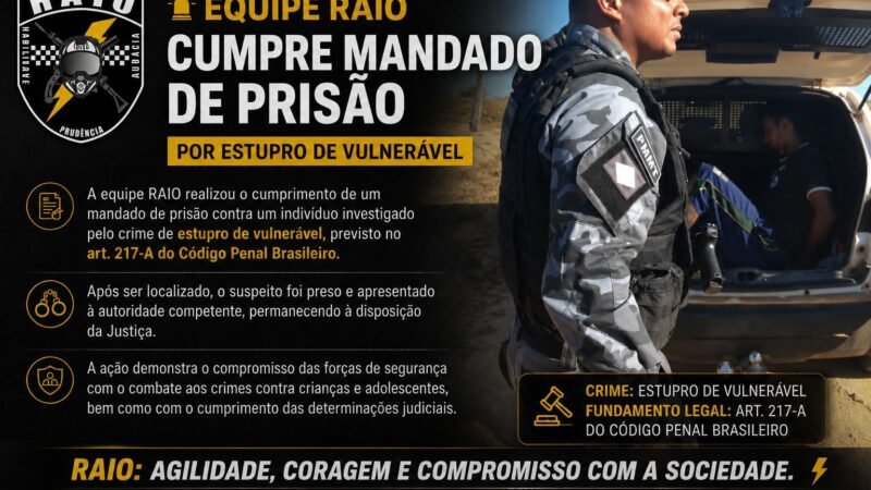 Tentativa de fuga em área de mata termina com captura de foragido da Justiça em Terra Nova do Norte