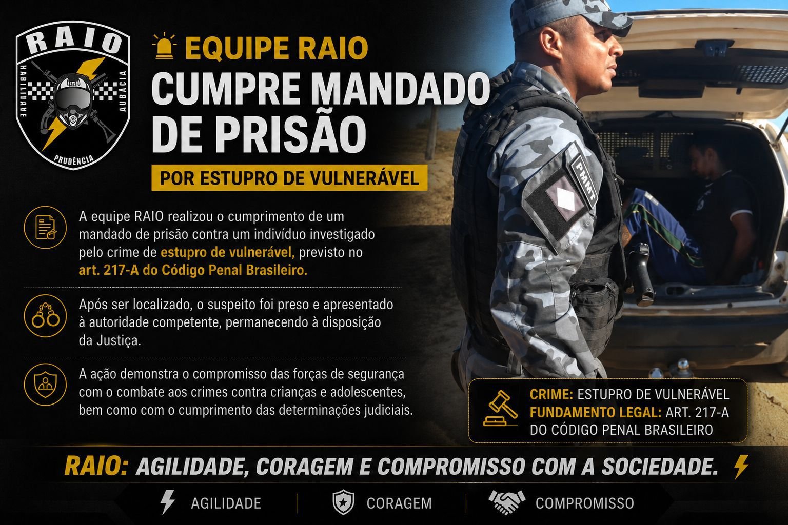 Tentativa de fuga em área de mata termina com captura de foragido da Justiça em Terra Nova do Norte