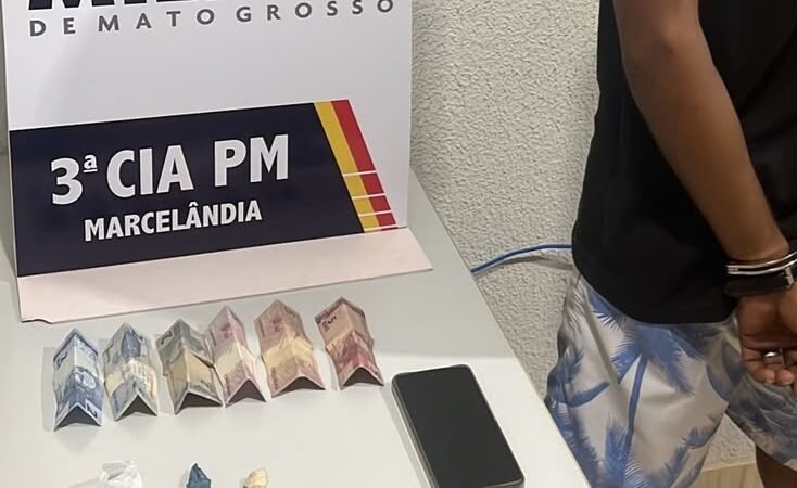 Suspeito tenta fugir da PM, confessa que venderia drogas e acaba preso em Marcelândia