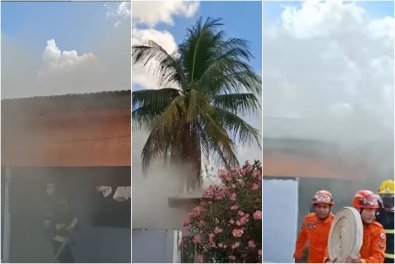 Incêndio atinge casa e bebê estava no imóvel e sai ileso em MT; veja o vídeo