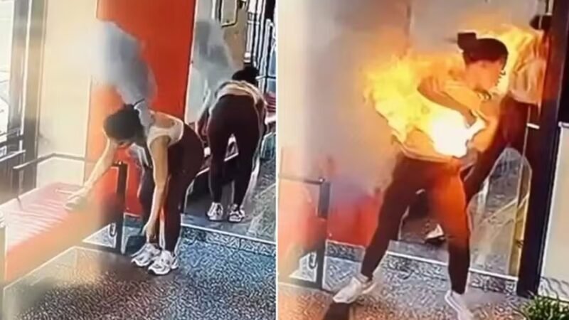 Power Bank explode em bolsa e deixa influenciadora gravemente queimada após saída da academia (Vídeo)